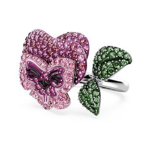 Swarovski
Flower, Multicolored, Rhodium Plated Alice In Wonderland Cocktail Ring